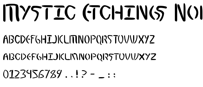 Mystic Etchings Normal font